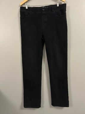 Betabrand Women’s XL Straight-Leg Jeans in Black